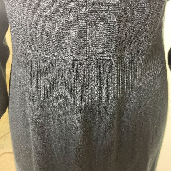 Vintage Connected Black Sweater Dress Bishop Sleeve Size XL - Picture 5 of 6